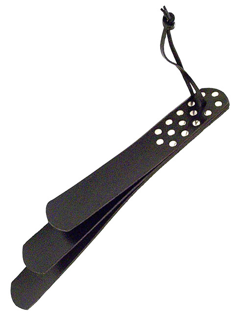 Rouge Open Folded Black Leather bondage paddle for spanking bdsm flogger  Slapper