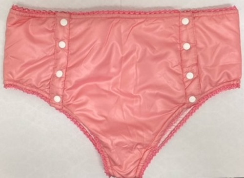 Pink Silky Imitation Side Fastening Pants