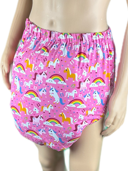 pink rainbow unicorn Cuddlz Stretch Fabrics ABDL Padded Waddle Pant Adult Baby Padded Leg Spreading Briefs Fetish With locking lockable option pink rainbow unicorn Cuddlz Stretch Fabrics ABDL Padded Waddle Pant Adult Baby Padded Leg Spreading Briefs Fetish With locking lockable option