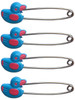 80mm Duck Design Adult Nappy / Diaper Pin Locking Safety Head Pack of 4 Cuddlz ABDL Blue