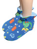 Cuddlz fleece adult baby padded ABDL booties Blue Dinosaur