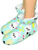 Cuddlz fleece adult baby padded ABDL booties Mint Panda Bunny