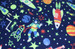 Cuddlz Fleece ABDL Adult Baby Front Fastening Padded Nappy Diaper Cover Cute Navy Space Pattern