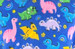 Cuddlz Fleece ABDL Adult Baby Front Fastening Padded Nappy Diaper Cover Cute With Locking lockable option Blue Colourful Dinosaur