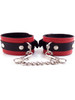 Black and Red Rouge High Quality Leather Ankle Cuffs For Bondage BDSM Restraints ABDL