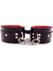 black and red fur Rouge High Quality Leather Fur Lined Ankle Cuffs For Bondage BDSM Furry Restraints ABDL