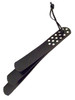 black Rouge Leather bondage three straps paddle for spanking with riveted handle bdsm flogger 3 strapped slapper sound ABDL