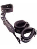 Black Rouge Leather Bondage Neck to Wrist restraint BDSM Front or Back Restraint with Cuffs Slave