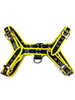 Black & Yellow Rouge Leather OT H Style Front Chest Harness for Bondage bdsm slaves gay with D rings for attachments