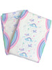 Pack of 2 Cuddlz All Over Printed Rainbow Unicorn Adult Baby Nappy Size Medium and Large to XXL ABDL Diapers for Adults Nappies Fetish One Large Tape Each Side