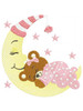 Baby Girl Bear On The Moon ABDL Clothing Personalisation for Adult Babies