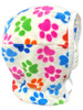 Paw Print Fleece abdl adult baby bonnet with frills available with matching mittens, booties and onesies