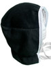 Plain Black Fleece abdl adult baby bonnet with frills available with matching mittens, booties and onesies