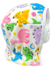 Cream Dinosaur Fleece abdl adult baby bonnet with frills available with matching mittens, booties and onesies