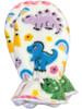 Cuddlz Cream Colourful Dinosaur Pattern fleece ABDL Padded Adult Baby Mittens With Locking Lockable Option Gloves