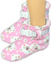 PInk Teddy Pattern Cuddlz fleece adult baby padded locking booties fetish matching abdl booties and mittens lockable