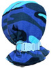 Cuddlz Blue Camouflage Pattern fleece ABDL Padded Adult Baby Mittens With Locking Lockable Option Gloves Wrist Restraints