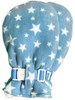 Cuddlz Blue Star Pattern fleece ABDL Padded Adult Baby Mittens With Locking Lockable Option Gloves Wrist Restraints