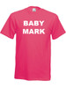 pink Cuddlz Personalised Adult Baby TShirt Choose your words on this comfy fuit of the loom t shirt