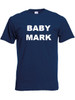 Navy Cuddlz Personalised Adult Baby TShirt Choose your words on this comfy fuit of the loom t shirt