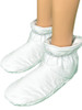Baby White Cuddlz stretch fabrics adult baby padded booties fetish matching abdl booties and mittens lockable option