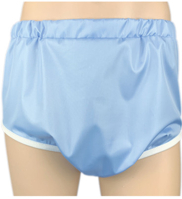 Cuddlz Blue Adult Crinkle Bum Pull Up Plastic Polyester Pants ABDL  Incontinence Briefs