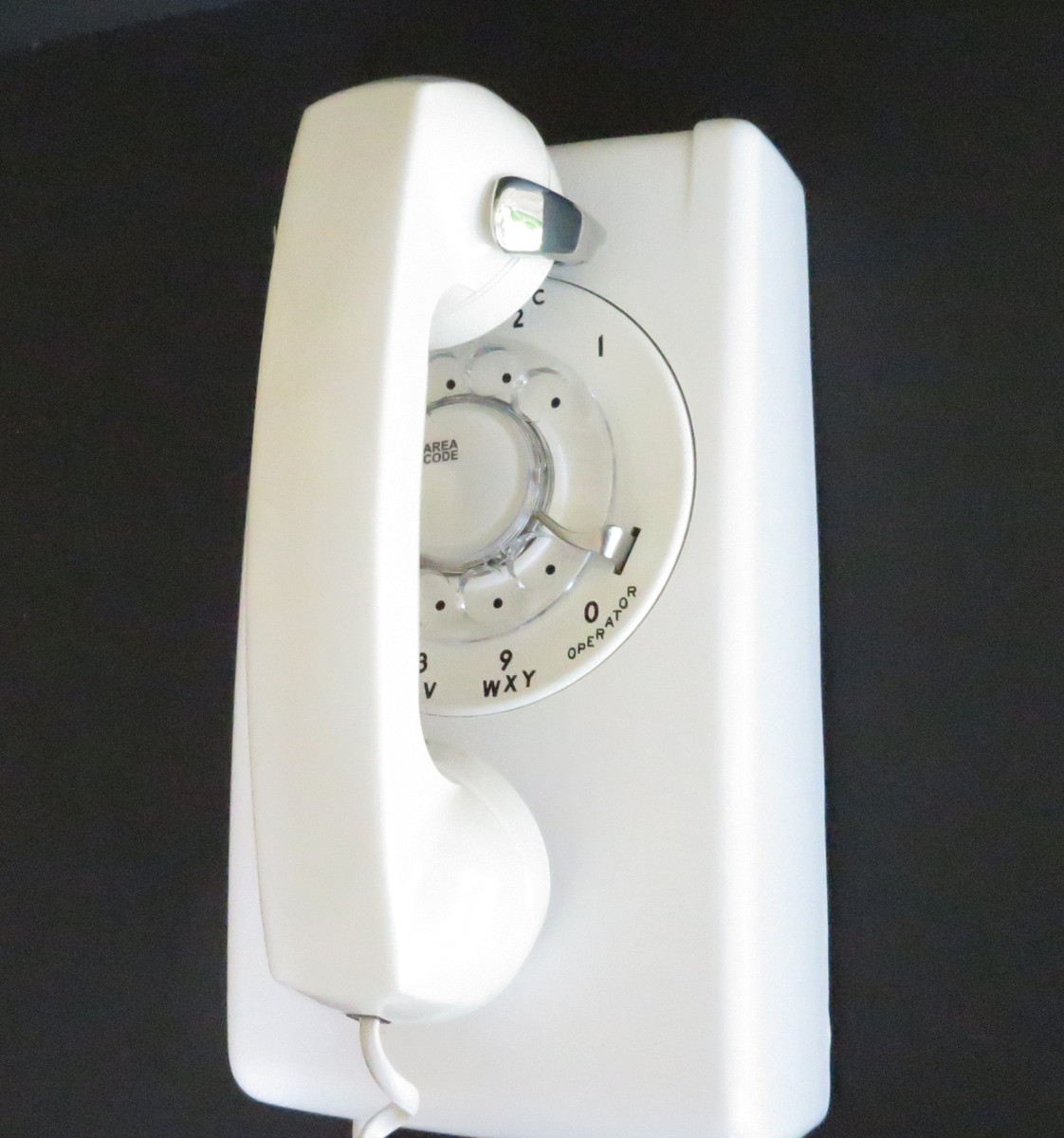 Western Electric White 554 rotary dial wall telephone | Old Phone Shop