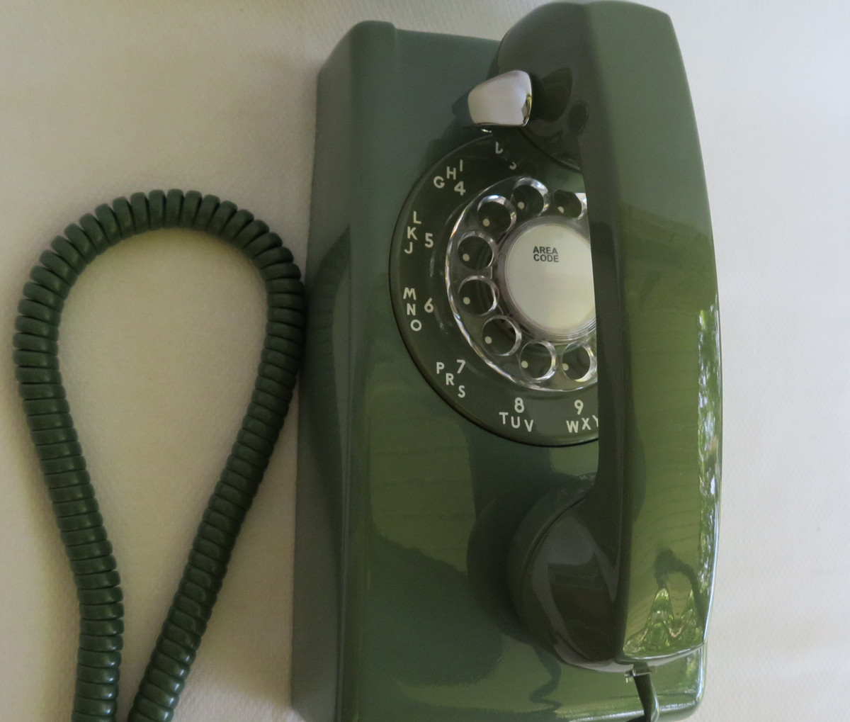 レトロ電話機★コブラフォン Mercer社 Western Electric 554 wall telephone in Moss Green | Old Phone Shop