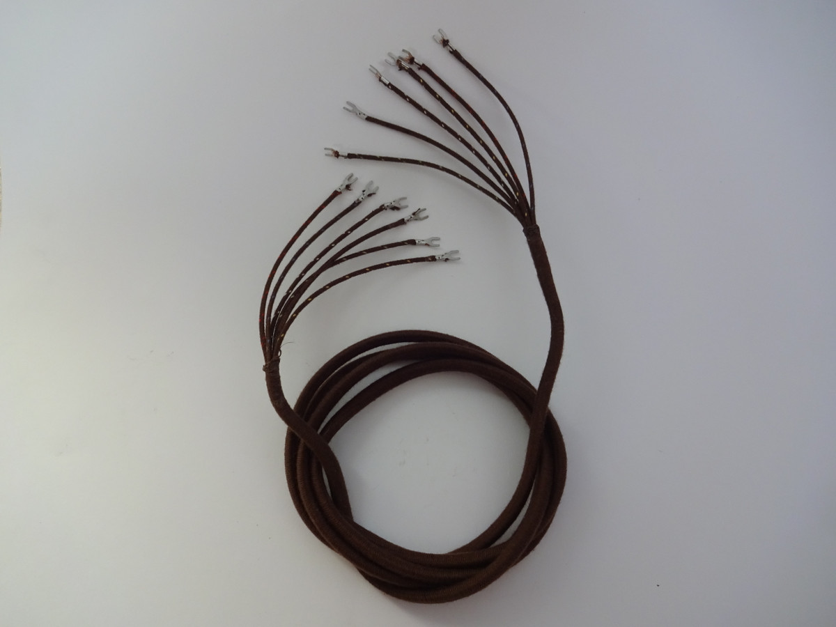 Brown Cloth-Covered 4-Conductor Subset Cord - Vintage Style Telephone Wire (SKU 30003) 7 thumbnail image