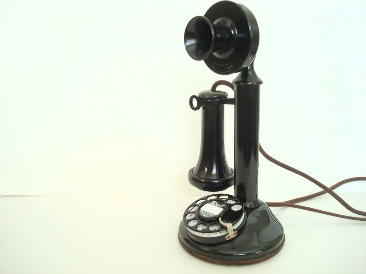 Western Electric candlestick telephone Nice 50AL dial center in Chrome 