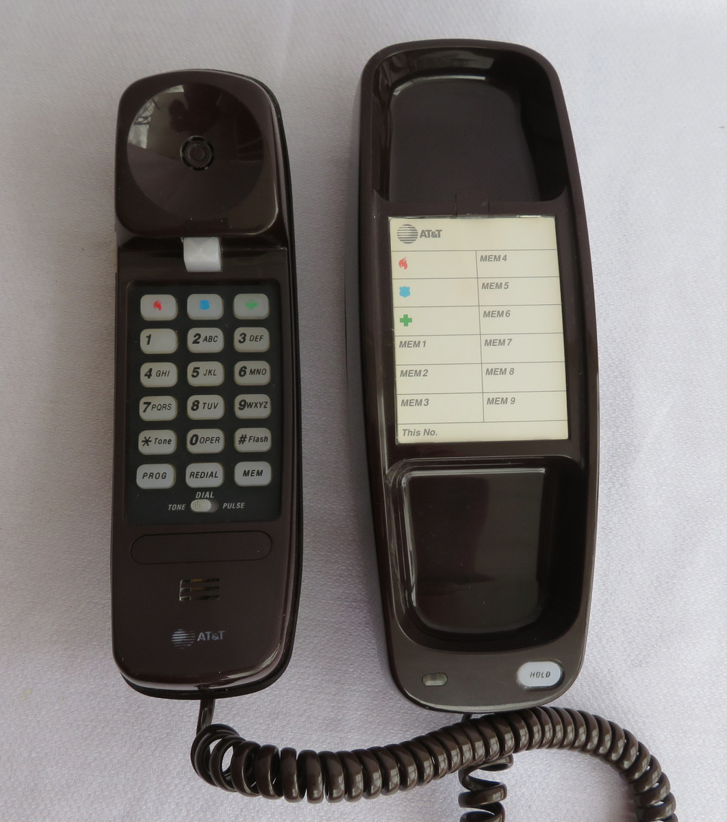 Trimline Brown touchtone NOS Signature series AT&T - Old Phone