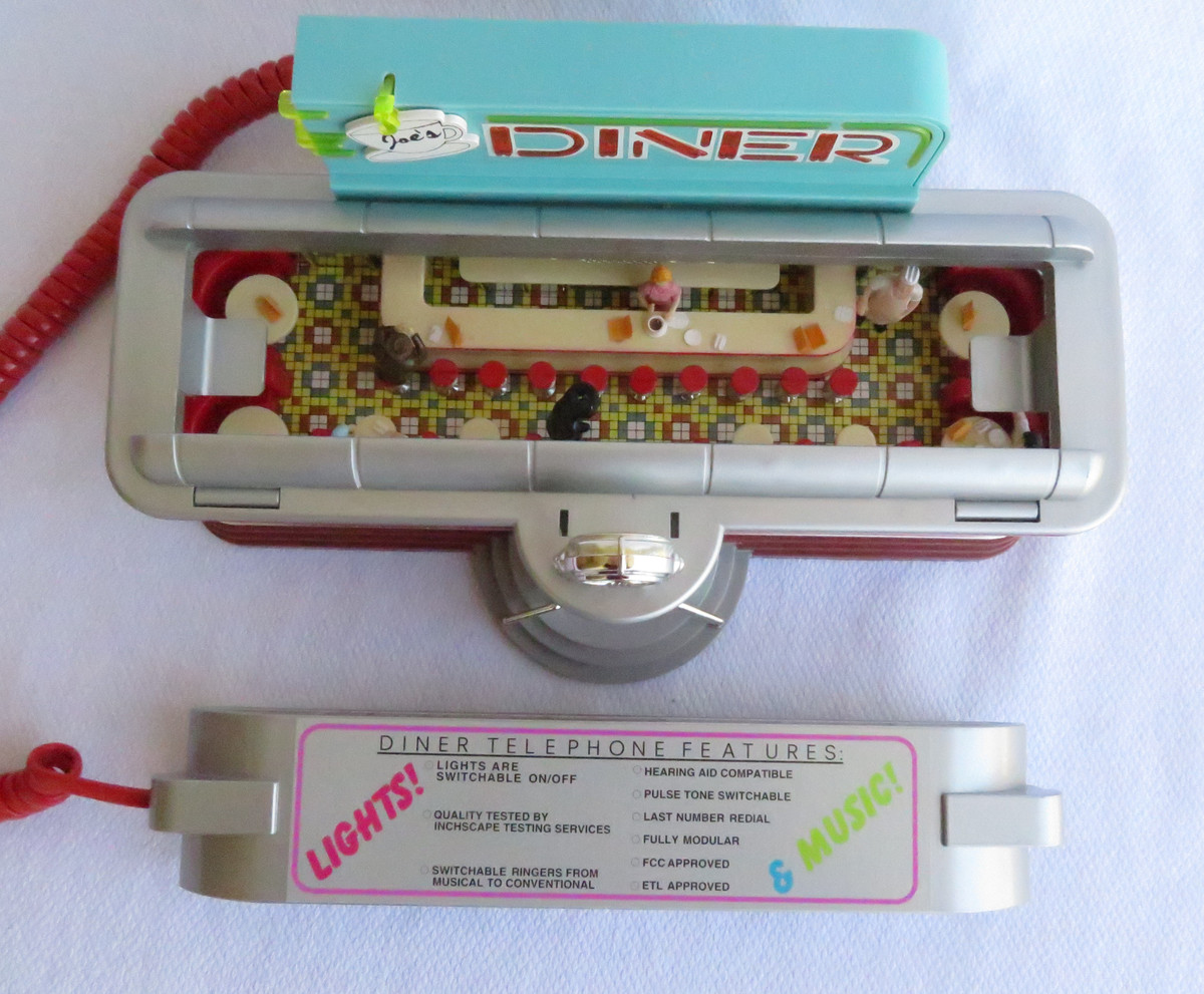 Joes Diner 50s musical phone with Neon Lights | Old Phone Shop