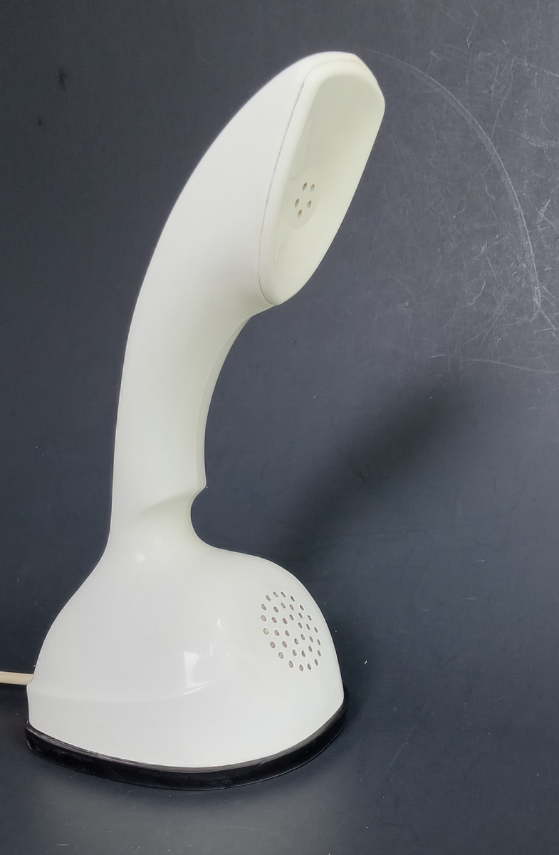 Pearl White Ericofon telephone is a fully working phone that looks