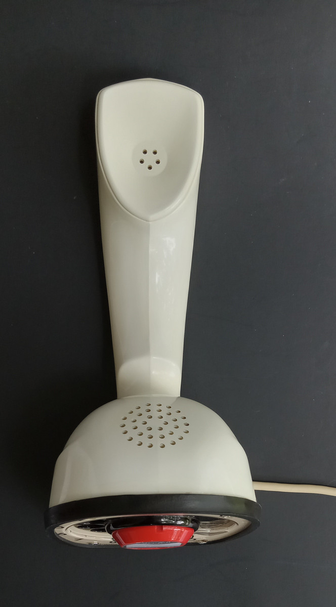 Pearl White Ericofon telephone is a fully working phone that looks
