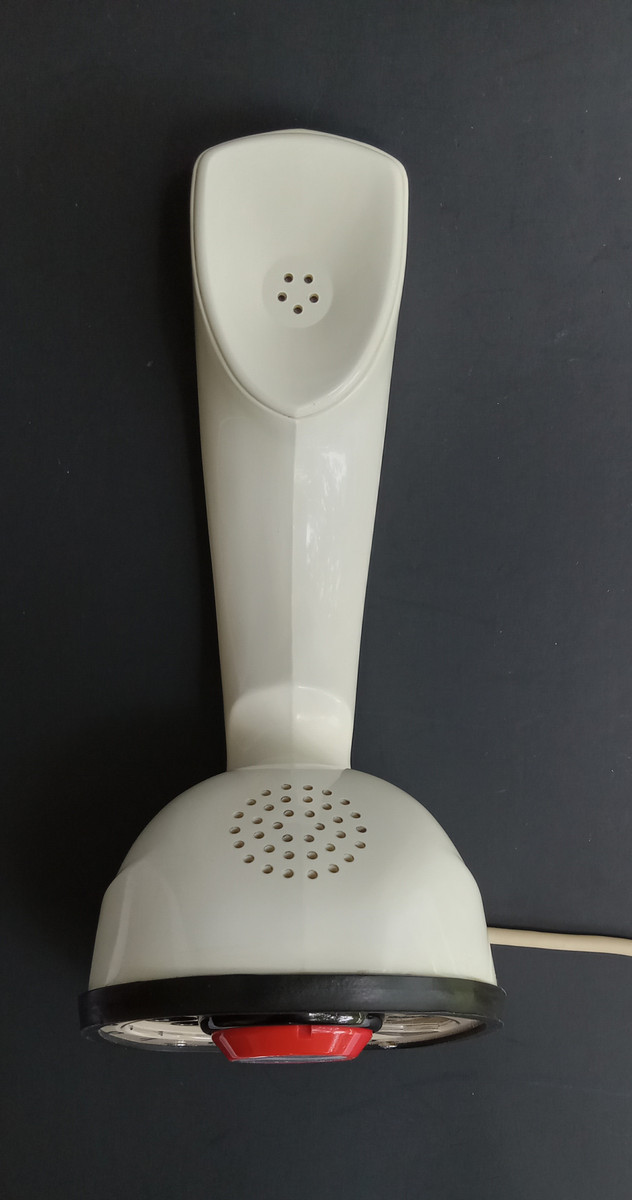 Pearl White Ericofon telephone is a fully working phone that looks