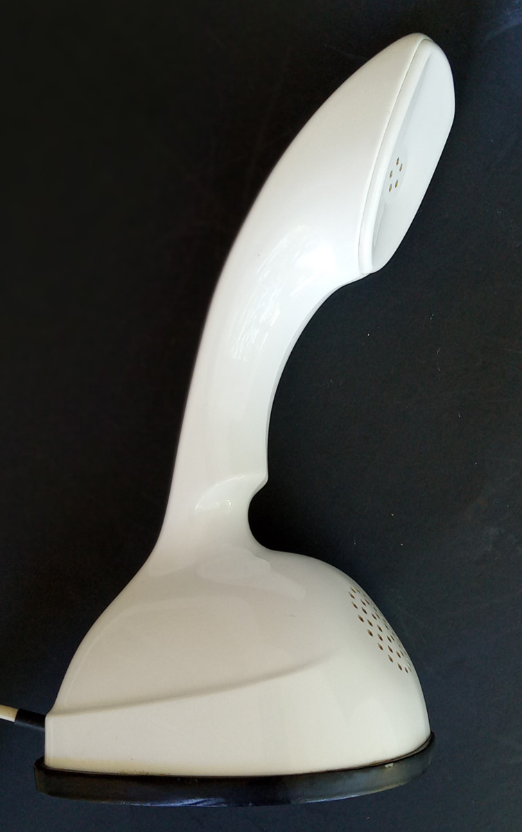 Pearl White Ericofon telephone is a fully working phone that looks Pearl White Ericofon telephone is a fully working phone that looks