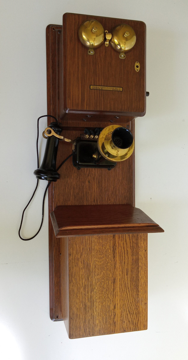 Stromberg Carlson 2 box wooden wall phone oak | Old Phone Shop