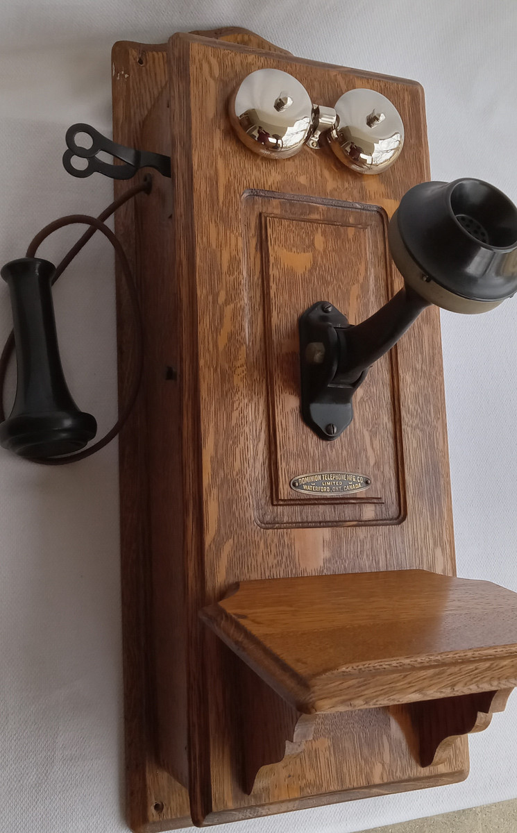 Dominion Wooden Wall phone Working model - Old Phone Shop Store