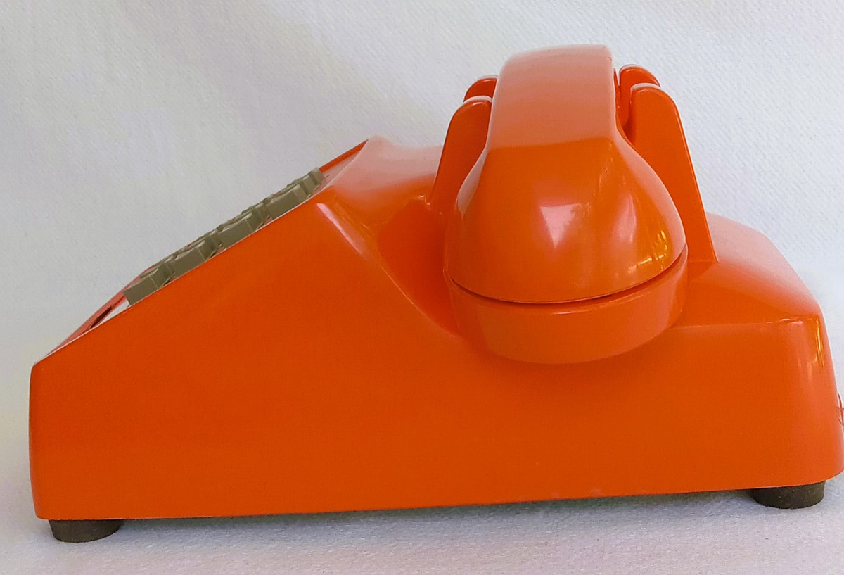 コカ・コーラ - ◆モンドーくん◆ ステンドグラス テレフォン 電話機 Orange 2500 touch tone telephone made by ITT formerly Stromberg