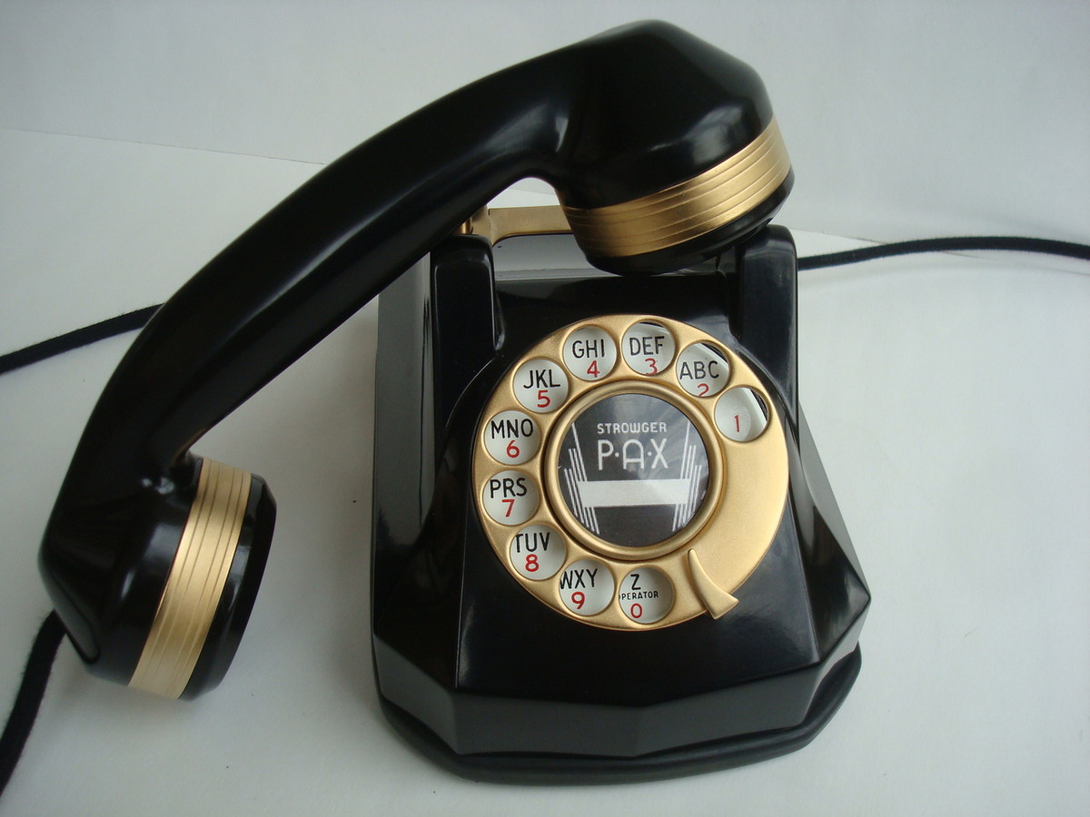 24KT Gold AE40 Monophone made by Automatic Electric telephone
