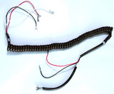 Brown Coiled handset cord Hardwire 