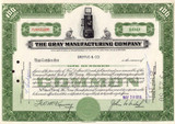 Gray  Stock Certificate  For Display 