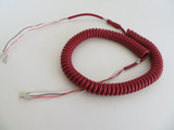 Western Electric Red handset cord wall phones 12 ft Spaded 