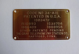 Gray 34-A-11 payphone  Code plate Brass