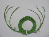 Western Electric Green cloth 3 Cond  subset cord Premium with restraints 