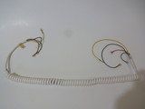 White Hardwire handset coil cord  Automatic Electric 