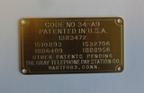  Gray 34-A-9 payphone  Code plate Brass