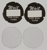 Dial cards and lucite discs "Wait for the dial tone"