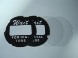 Dial cards and lucite discs "Wait for the dial tone"