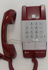 Burgundy  touch tone Wall  telephone Signature Traditional AT&T NOS